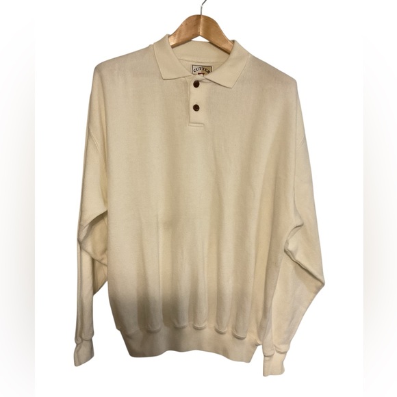 Cutter & Buck Other - Cutter & Buck White Long Sleeve Polo sweater size L
